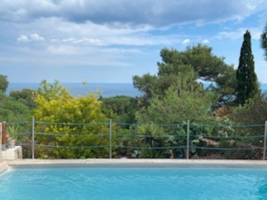 Haut De Villa Au Mont St Clair Vue Exceptionnelle Mer Et Foret Terrasses, Piscine, Petanque, Solarium Prives Sète Extérieur photo