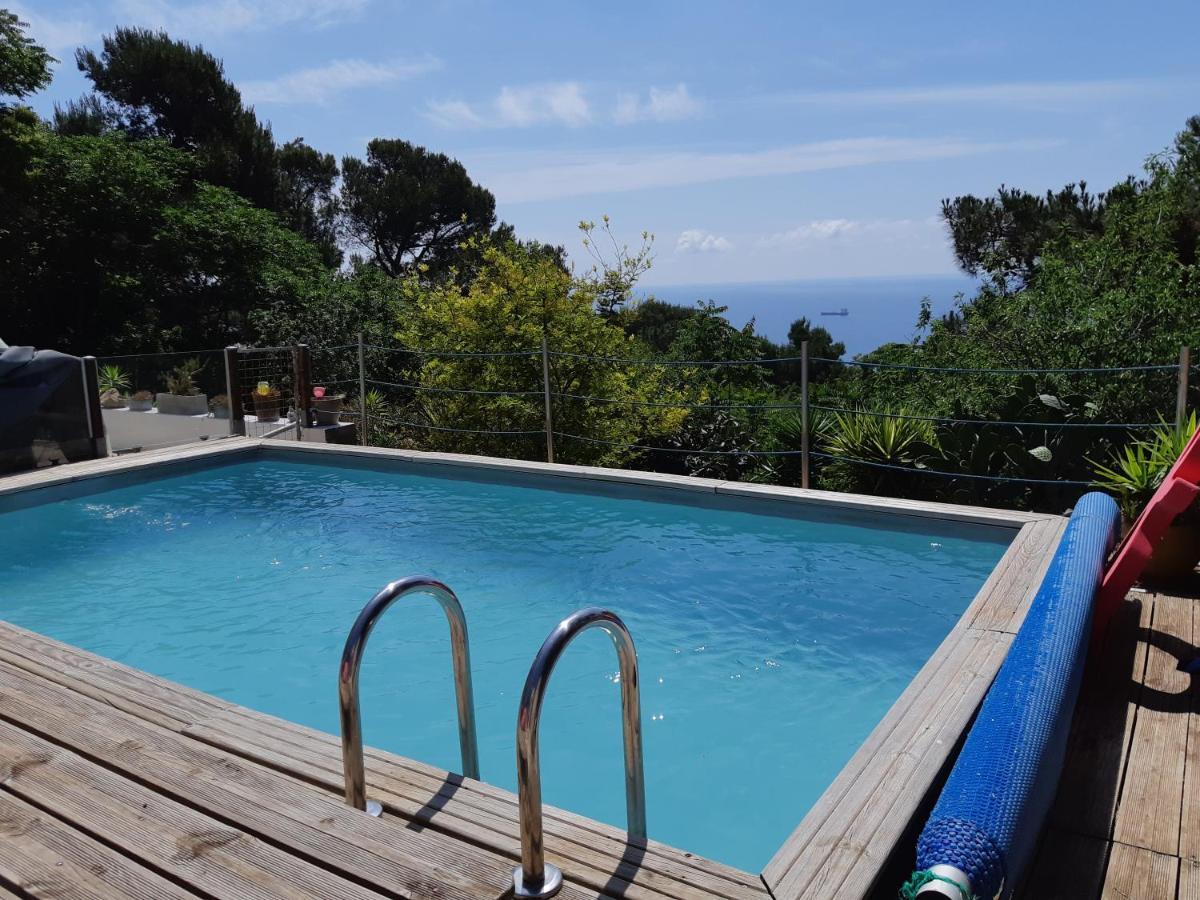 Haut De Villa Au Mont St Clair Vue Exceptionnelle Mer Et Foret Terrasses, Piscine, Petanque, Solarium Prives Sète Extérieur photo