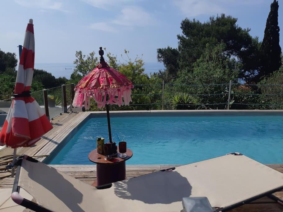 Haut De Villa Au Mont St Clair Vue Exceptionnelle Mer Et Foret Terrasses, Piscine, Petanque, Solarium Prives Sète Extérieur photo