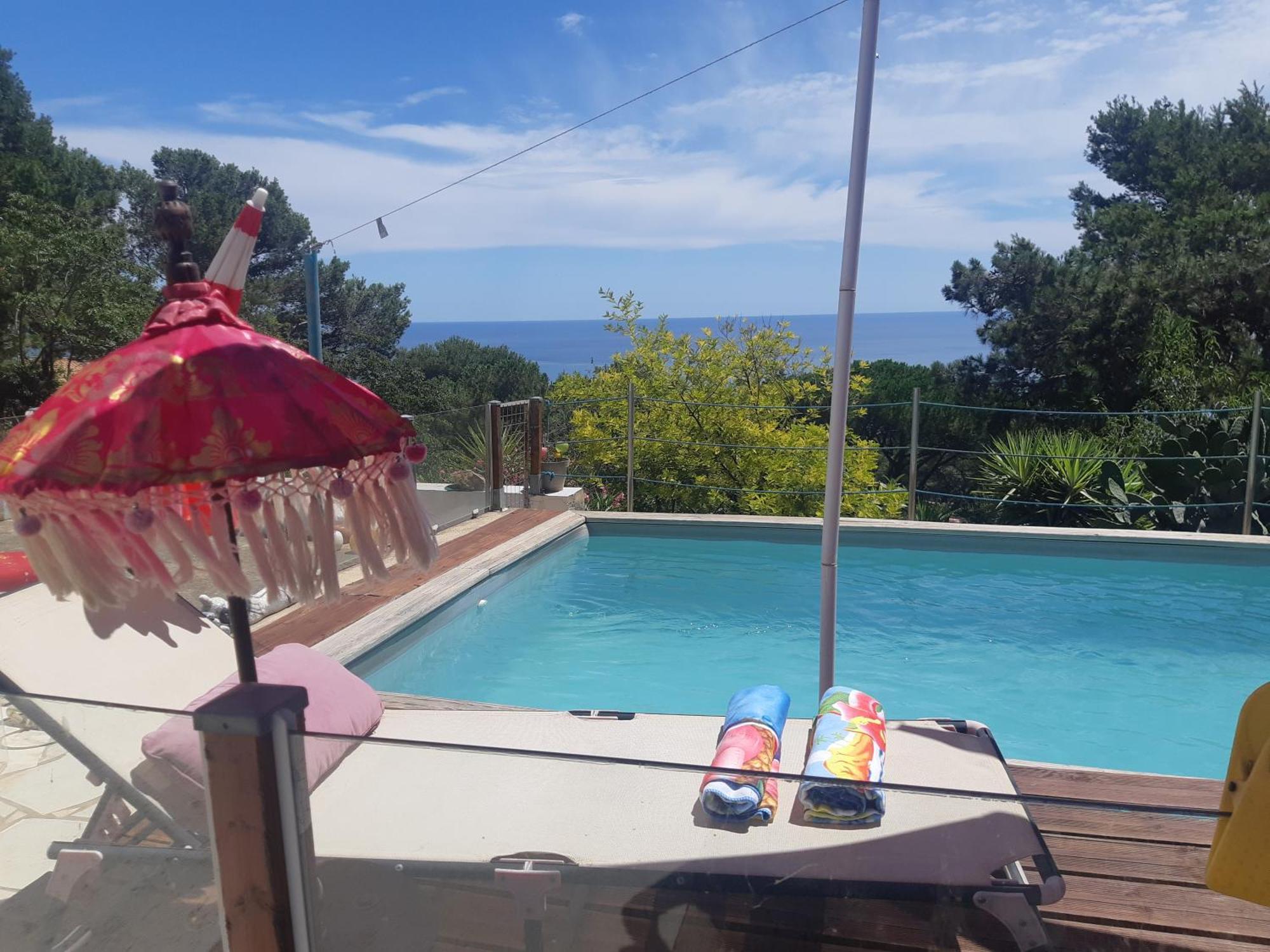 Haut De Villa Au Mont St Clair Vue Exceptionnelle Mer Et Foret Terrasses, Piscine, Petanque, Solarium Prives Sète Extérieur photo